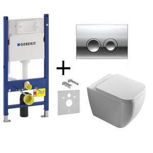 Комплект унитаз Hatria Bianca и инсталляция Geberit